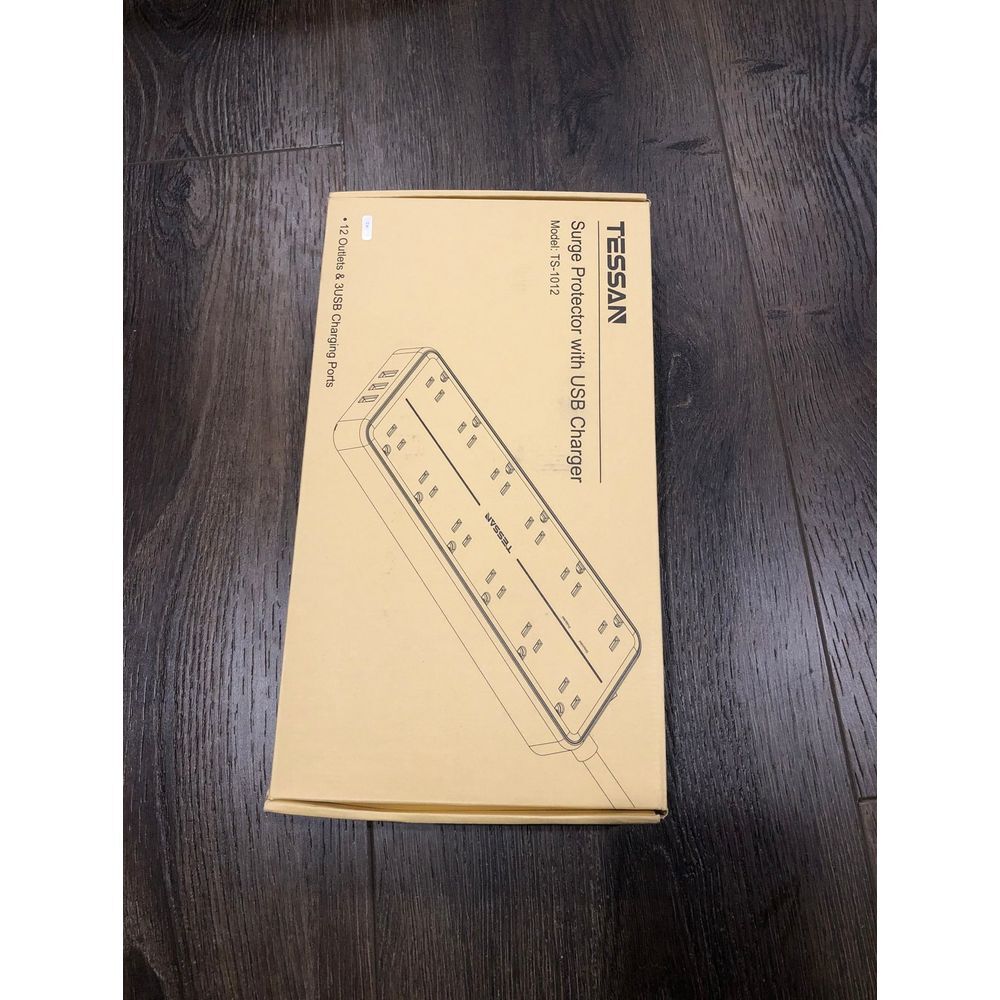 TESSAN 12 Wide Outlets 3 USB Power Strip